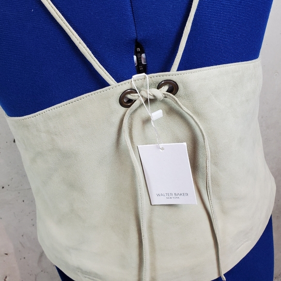 Walter Baker cream suede halter top size large - Picture 9 of 10
